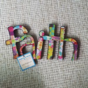 Colorful Faith Wall or Freestanding Sculpture